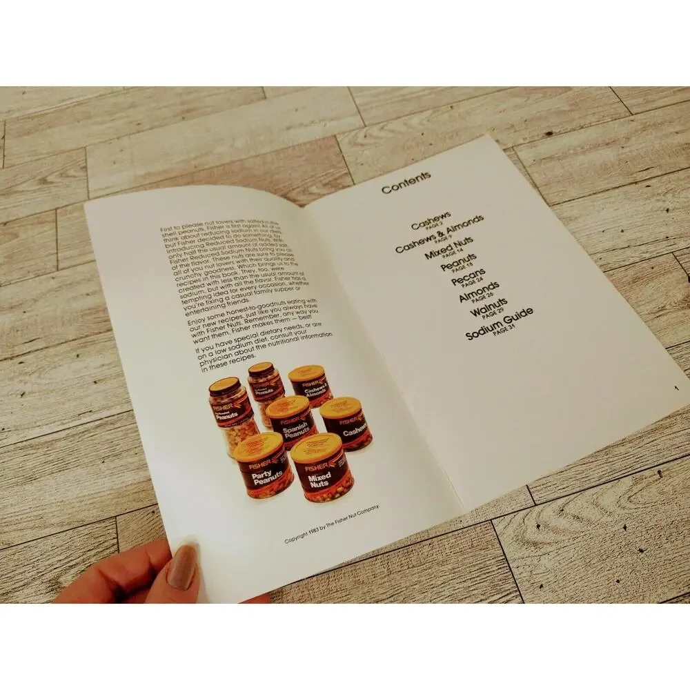 1983 Fisher Nuts Cookbook Simply NUTritious Advertising‎ Booklet